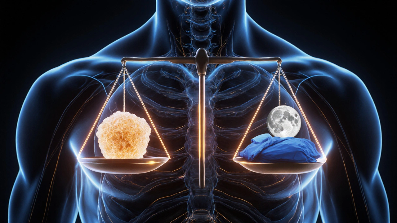 Průhledné tělo s rovnováhou mezi cvičením, bílkovinami a spánkem.